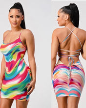 Load image into Gallery viewer, Tropical Swirl Mini Dress
