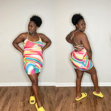 Load image into Gallery viewer, Tropical Swirl Mini Dress
